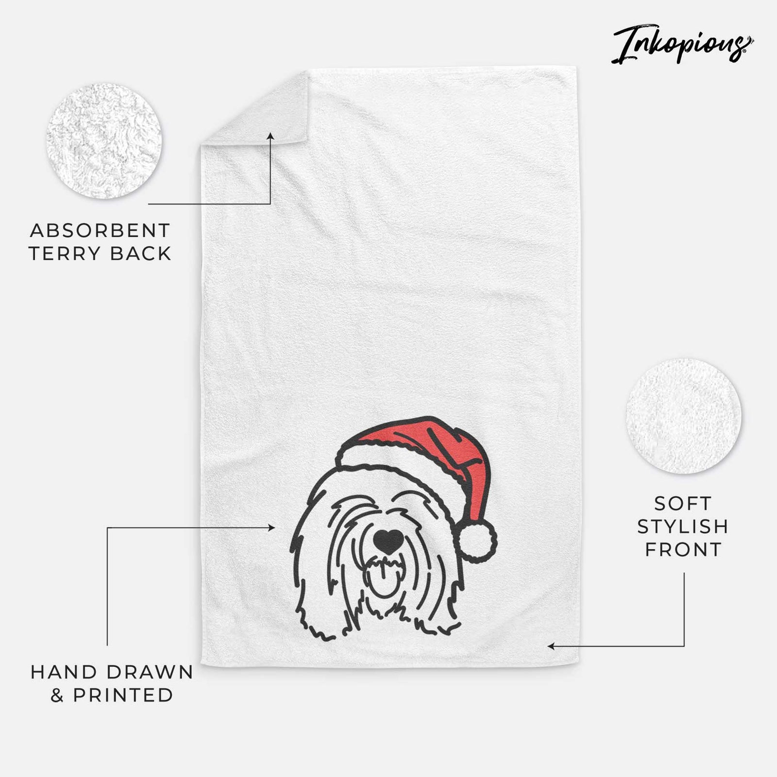 Jolly Tibetan Mastiff - Stan - Decorative Hand Towel