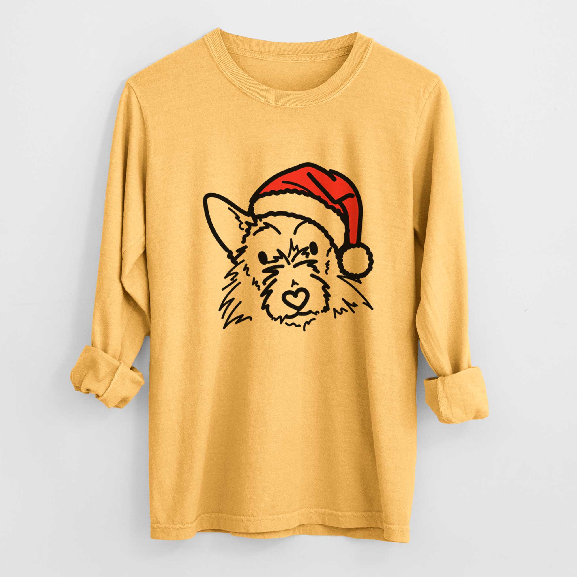 Jolly Terrier Mix - Ziggy - Heavyweight 100% Cotton Long Sleeve