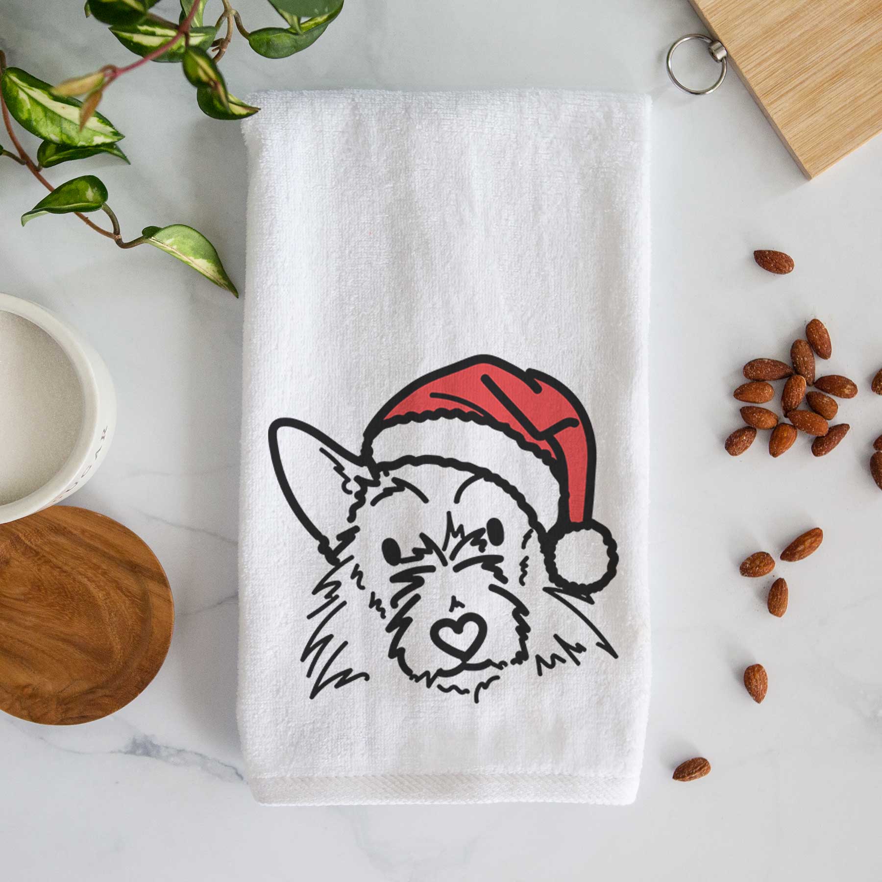 Jolly Terrier Mix - Ziggy - Decorative Hand Towel