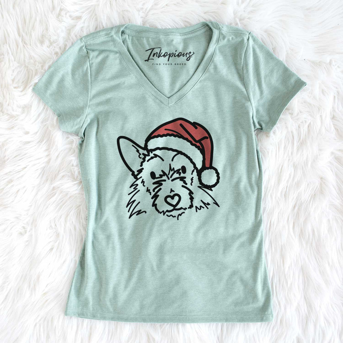 Jolly Terrier Mix - Ziggy - Women&#39;s V-neck Shirt