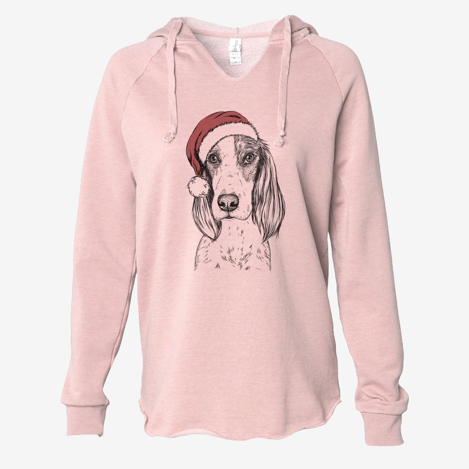 Aline the Irish Red and White Setter - Cali Wave Hooded Sweatshirt