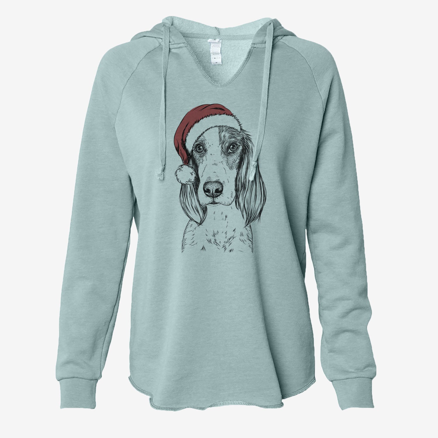 Aline the Irish Red and White Setter - Cali Wave Hooded Sweatshirt