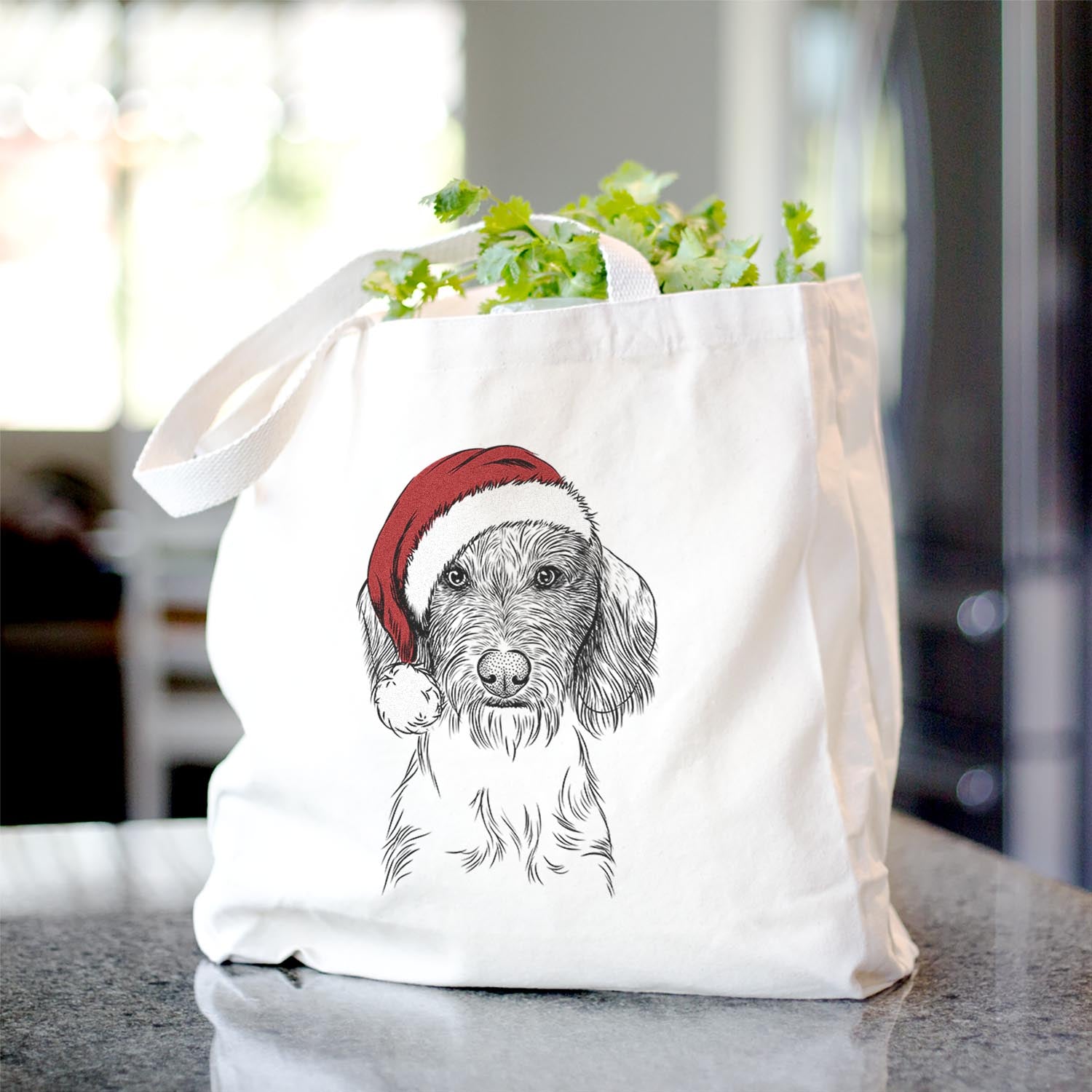 Almond the Wirehaired Dachshund - Tote Bag