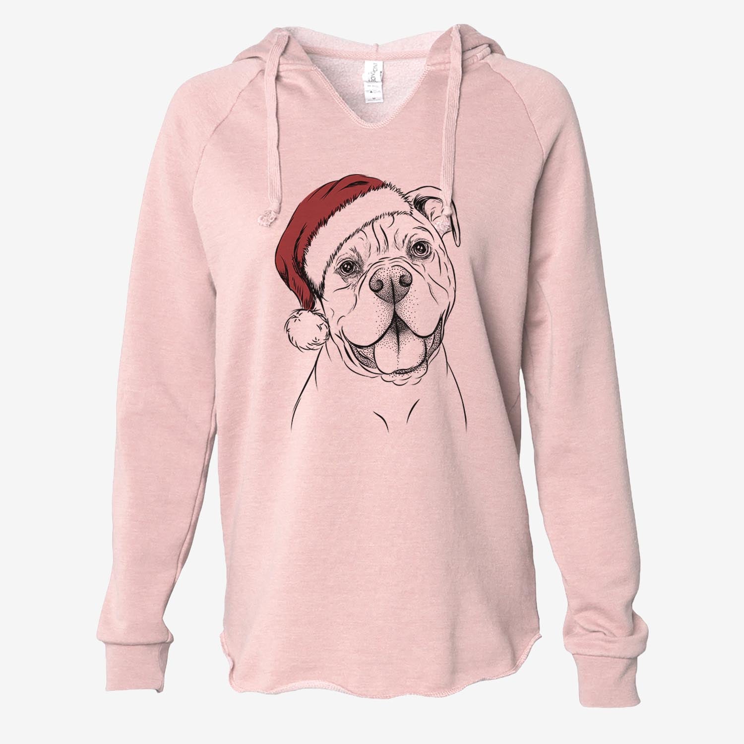 Bravo the Bulldog Mix - Cali Wave Hooded Sweatshirt