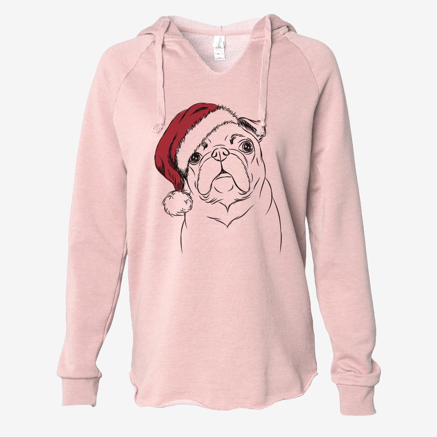 Darling Chloe the Pug - Cali Wave Hooded Sweatshirt