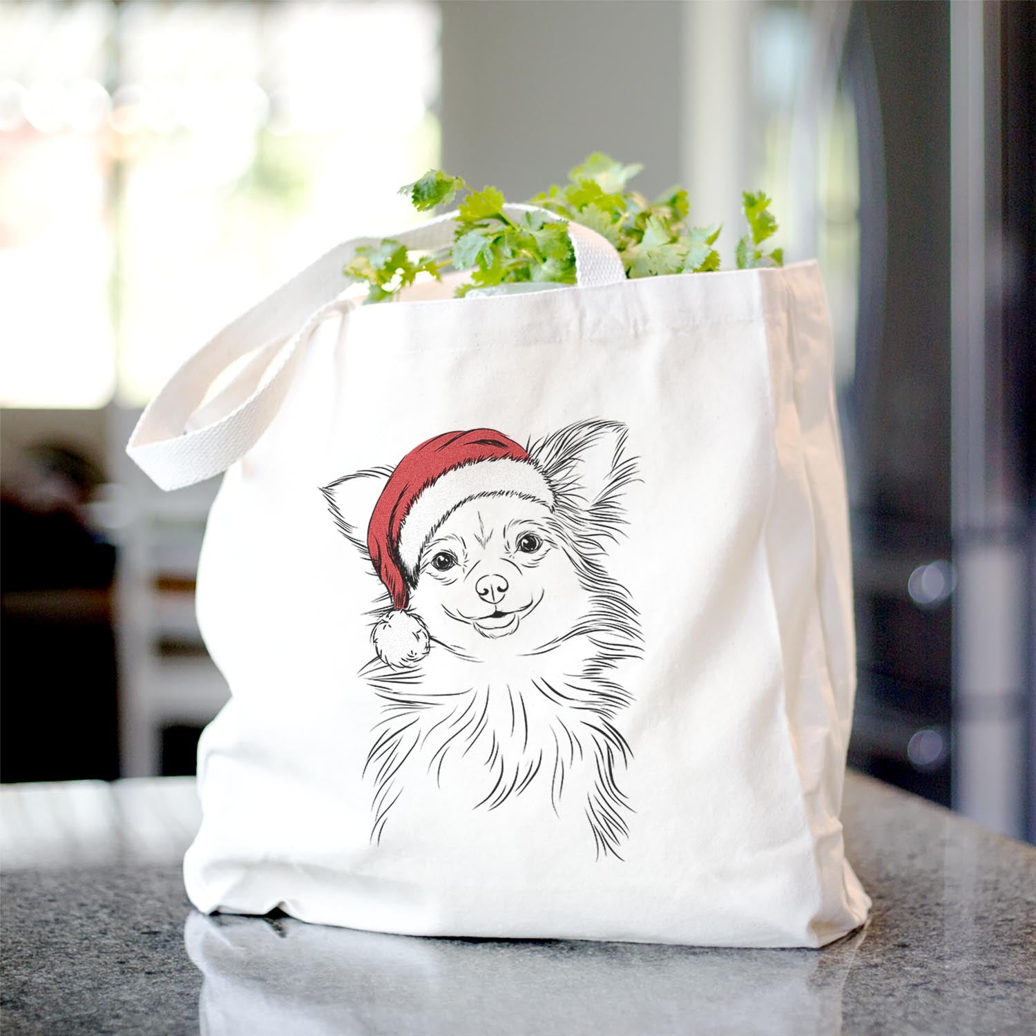 Marzi the Long Haired Chihuahua - Tote Bag