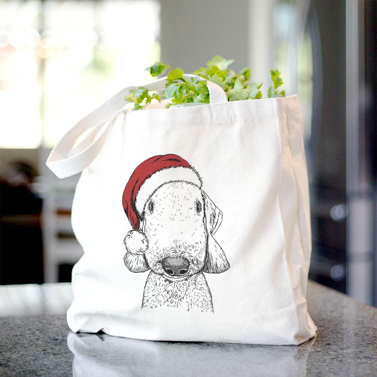 Remington the Bedlington Terrier - Tote Bag