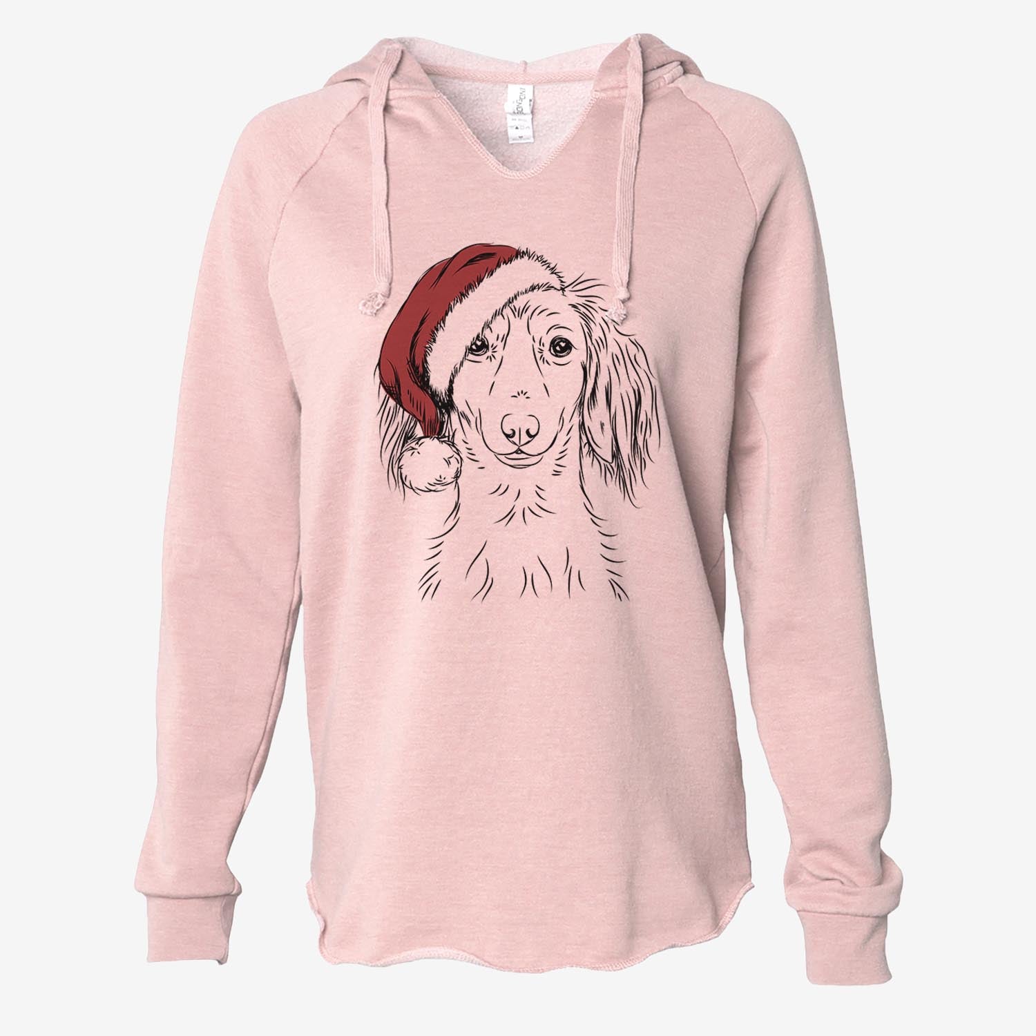 Roux the Long Haired Dachshund - Cali Wave Hooded Sweatshirt