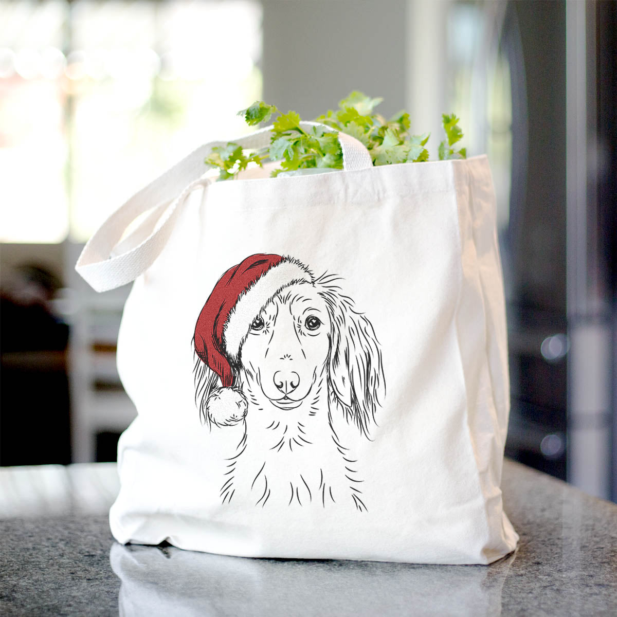 Roux the Long Haired Dachshund - Tote Bag