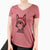 Santa Aaron the Chihuahua - Women's V-neck Shirt