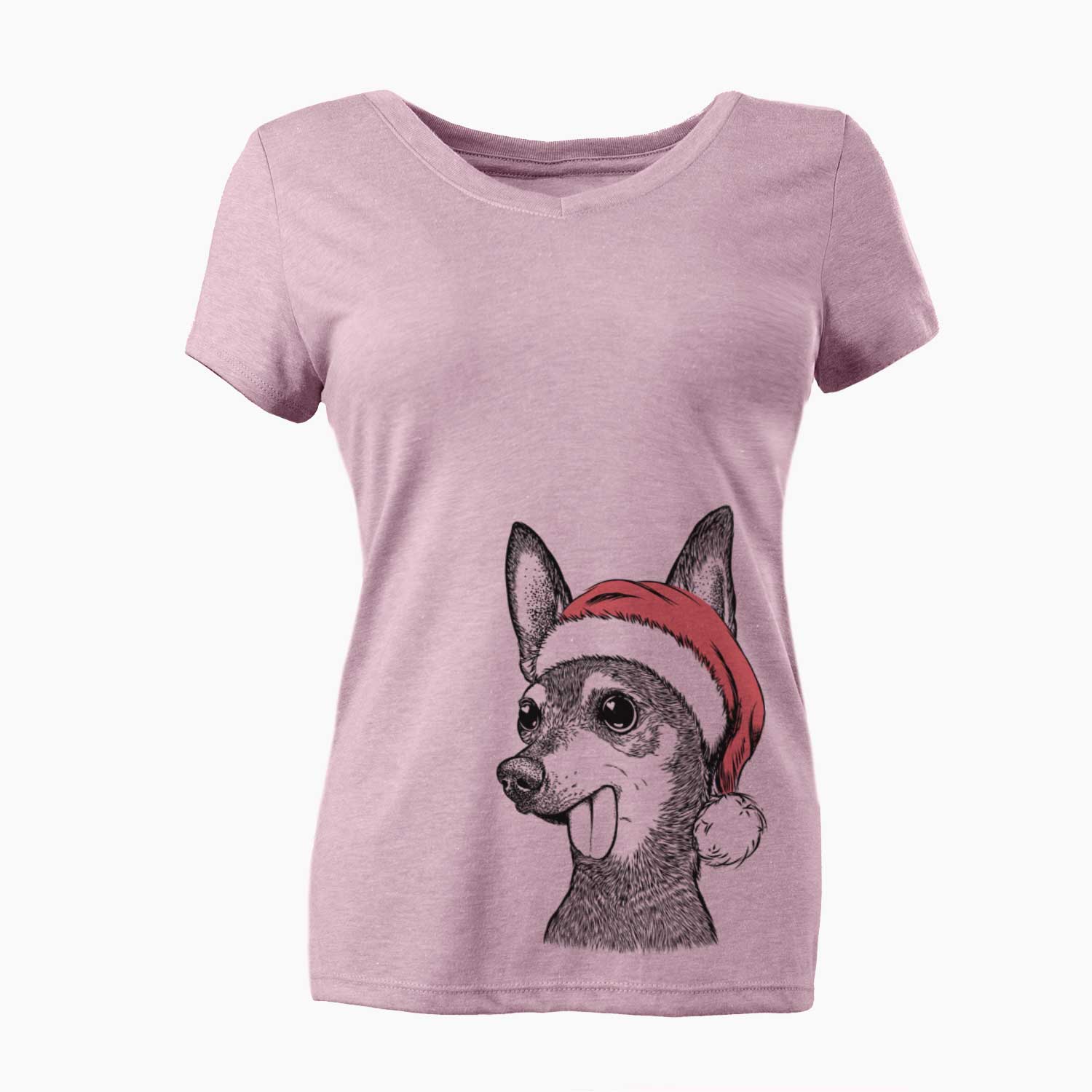 Santa Aaron the Chihuahua - Women's V-neck Shirt