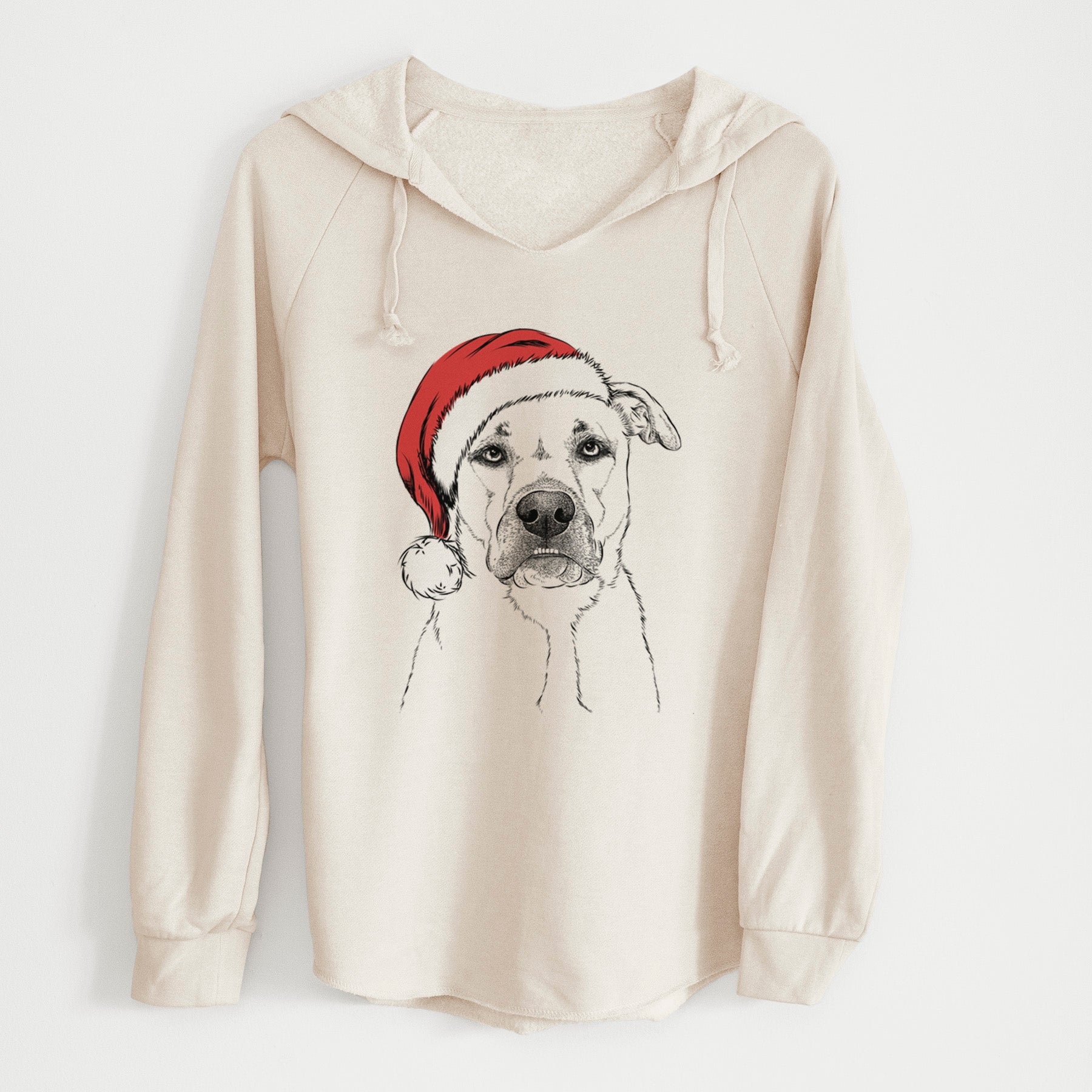 Santa Abby the Boxer Beagle Mix - Cali Wave Hooded Sweatshirt