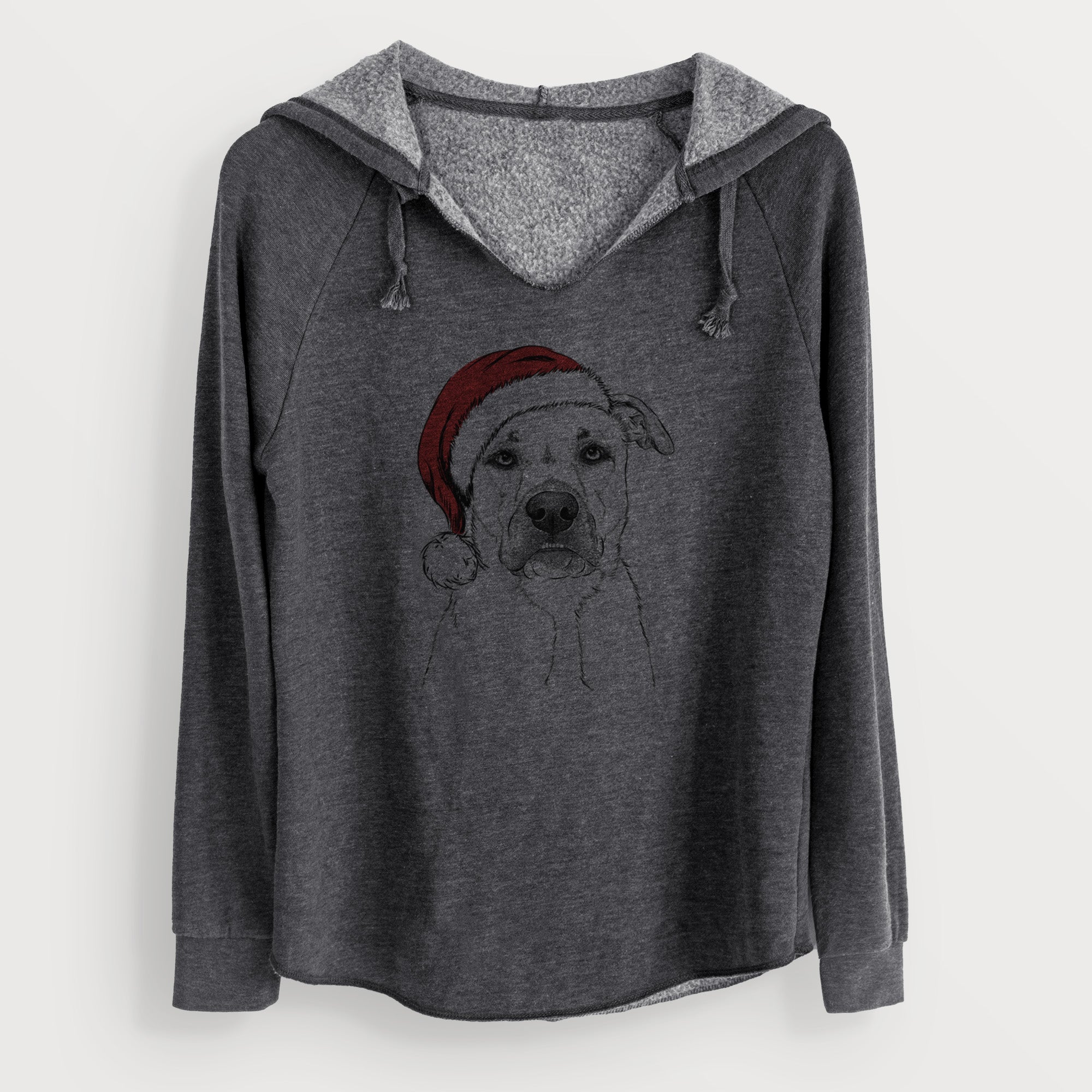 Santa Abby the Boxer Beagle Mix - Cali Wave Hooded Sweatshirt