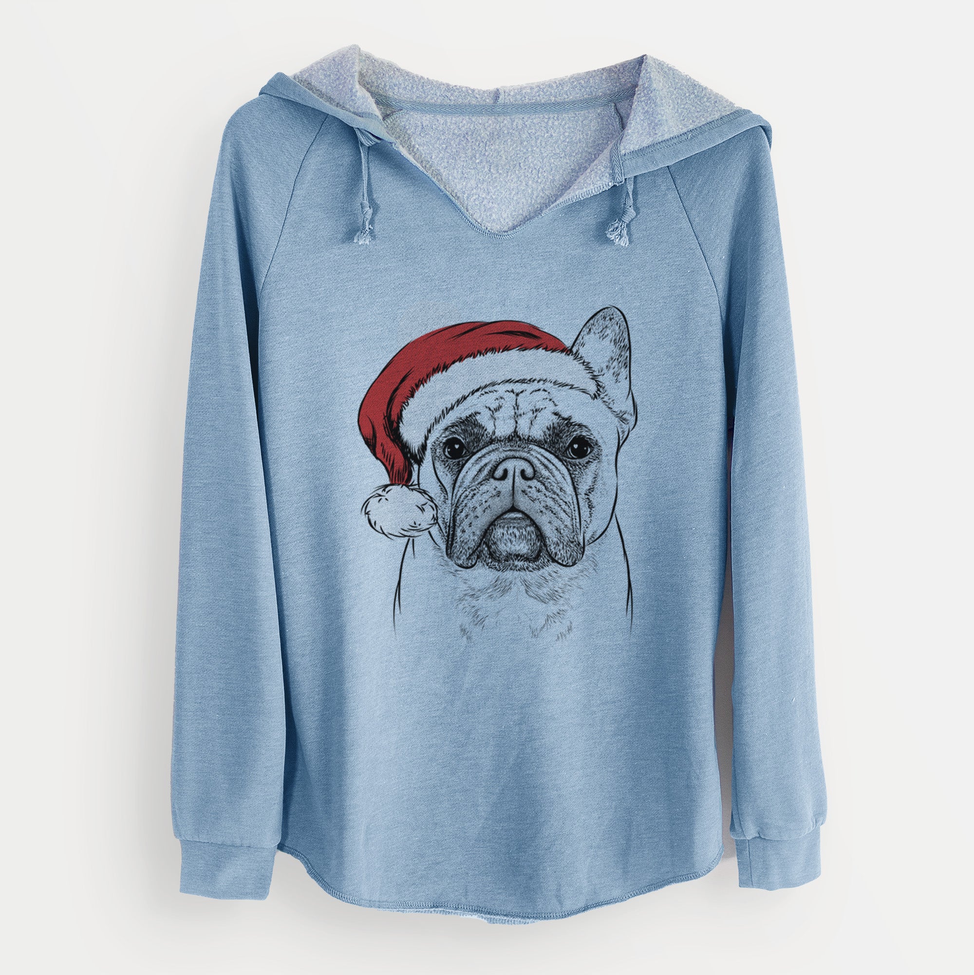 Santa Acelynn the French Bulldog - Cali Wave Hooded Sweatshirt