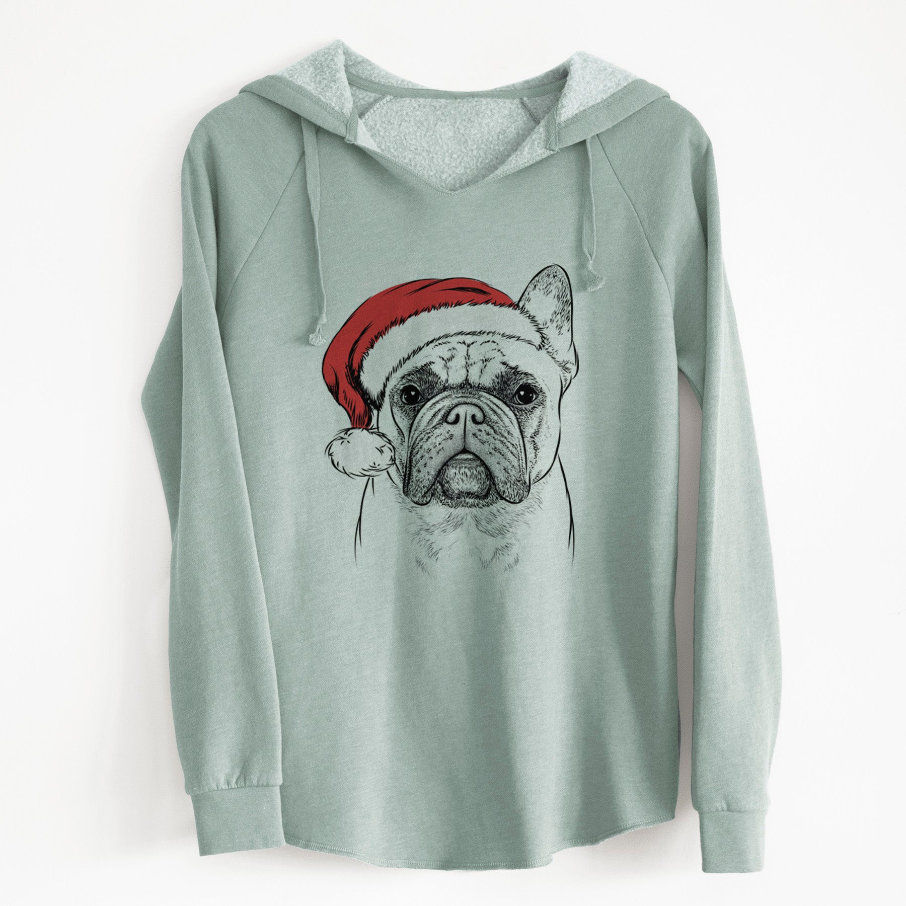 Santa Acelynn the French Bulldog - Cali Wave Hooded Sweatshirt