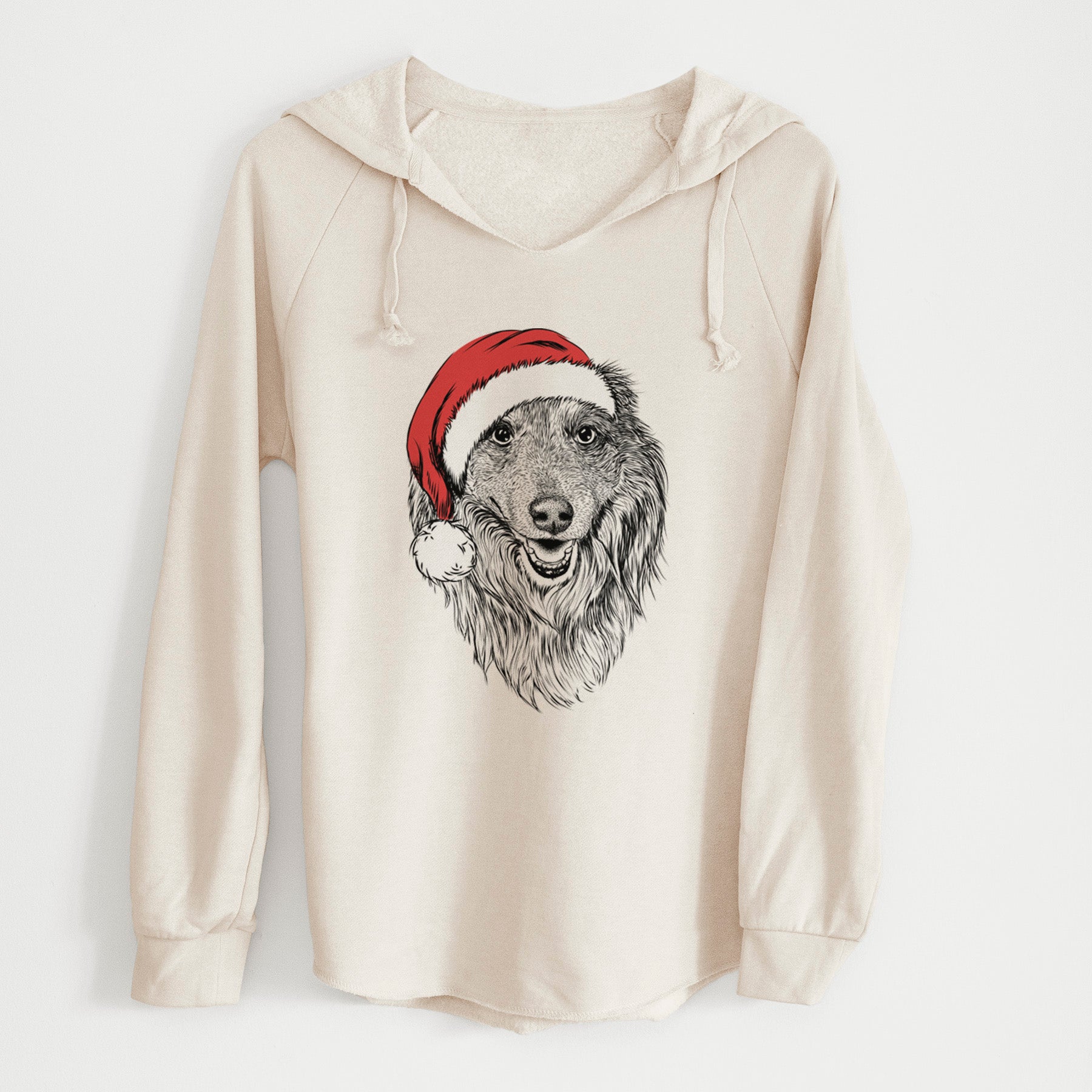 Santa Addie the Collie Mix - Cali Wave Hooded Sweatshirt
