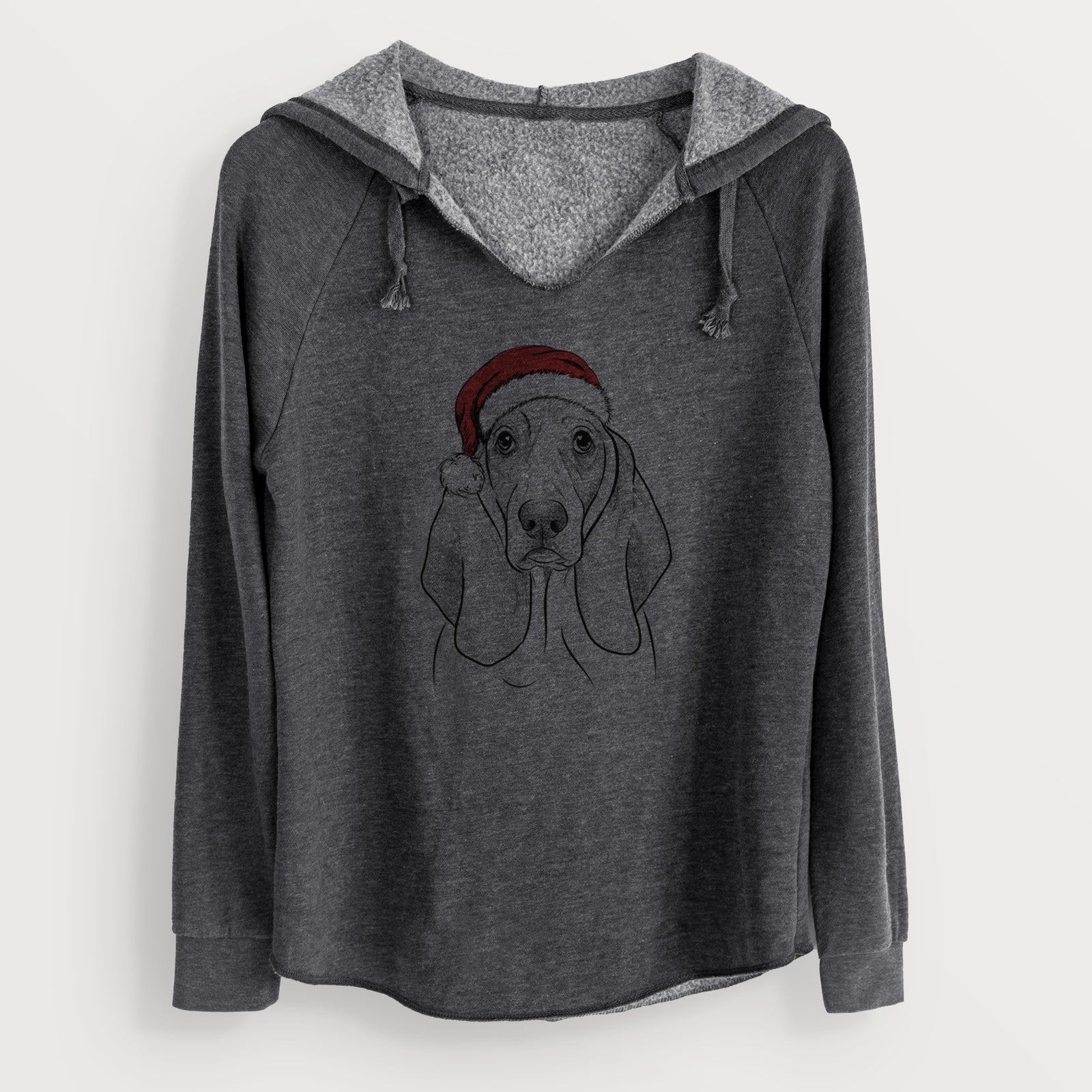 Santa Addison the Basset Hound - Cali Wave Hooded Sweatshirt