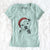 Santa Aggy the Olde English Bulldogge - Women's V-neck Shirt