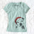 Santa Aggy the Olde English Bulldogge - Women's V-neck Shirt