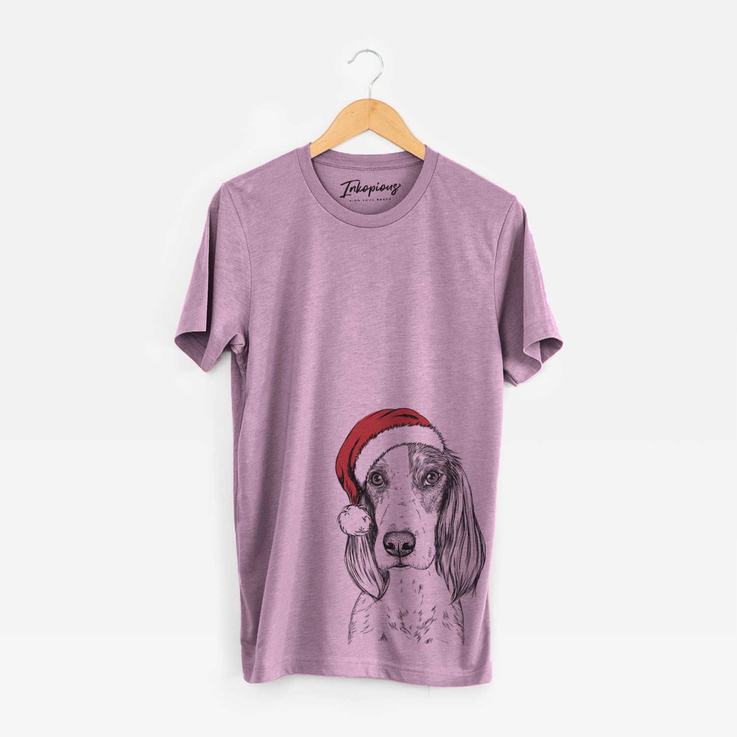 Santa Aline the Irish Red and White Setter - Unisex Crewneck