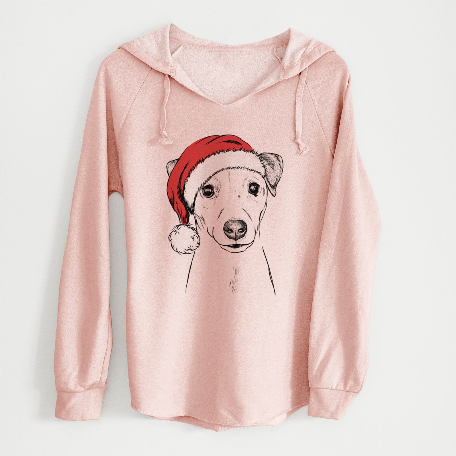 Santa Ally the Jack Russell Terrier - Cali Wave Hooded Sweatshirt