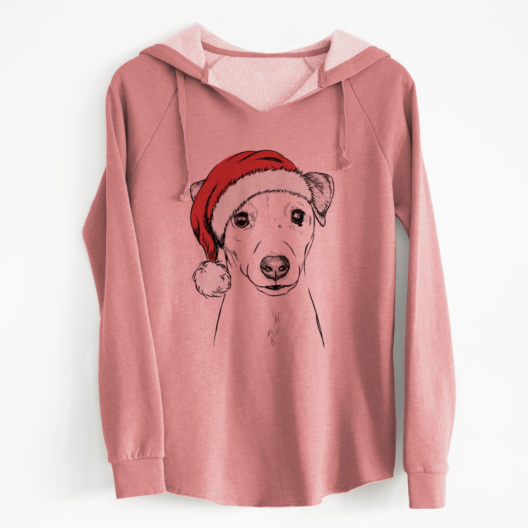 Santa Ally the Jack Russell Terrier - Cali Wave Hooded Sweatshirt