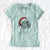 Santa Almond the Wirehaired Dachshund - Women's V-neck Shirt