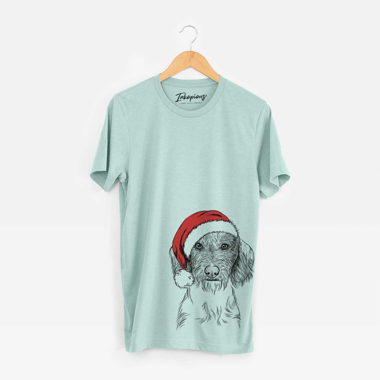 Santa Almond the Wirehaired Dachshund - Unisex Crewneck