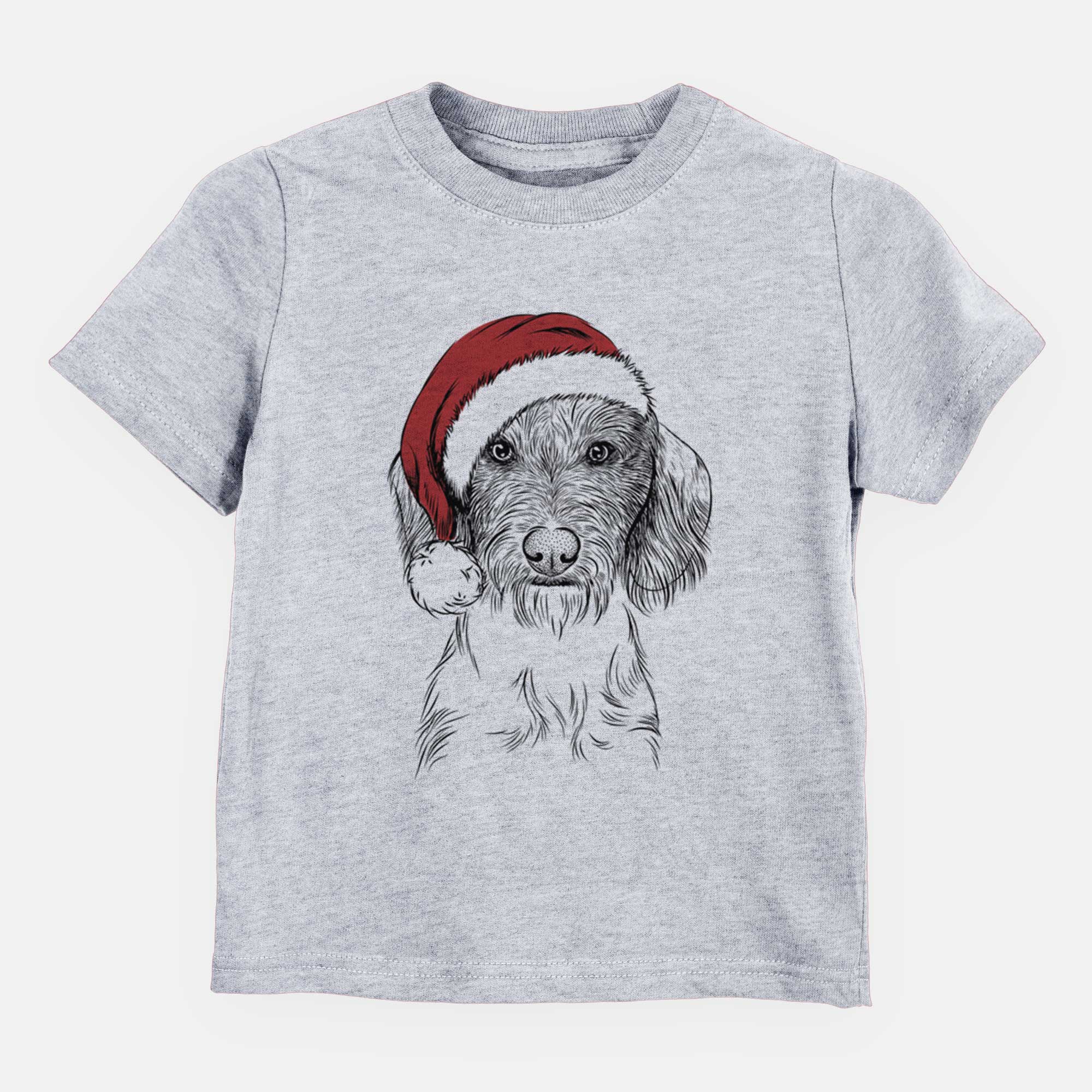 Santa Almond the Wirehaired Dachshund - Kids/Youth/Toddler Shirt