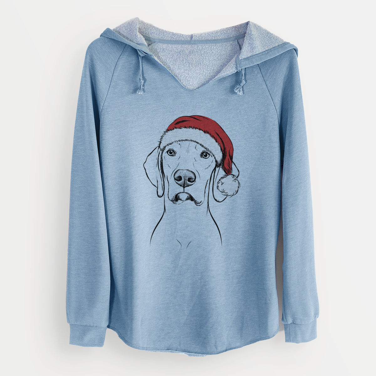 Santa Almond the Vizmaraner - Cali Wave Hooded Sweatshirt