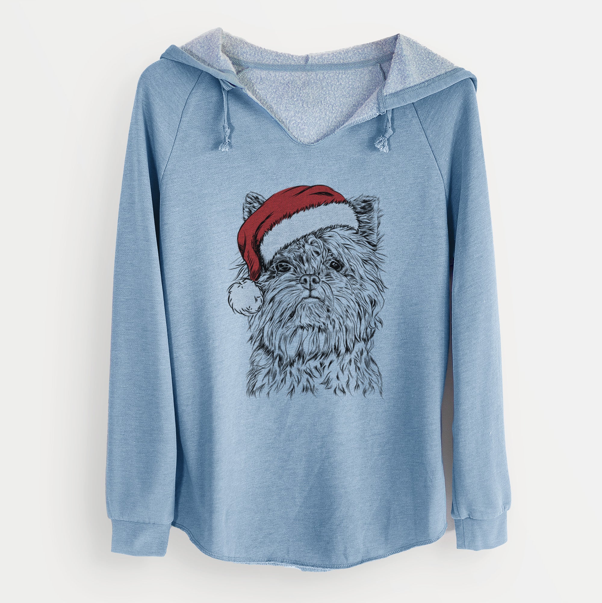 Santa Alvin the Affenpinscher - Cali Wave Hooded Sweatshirt