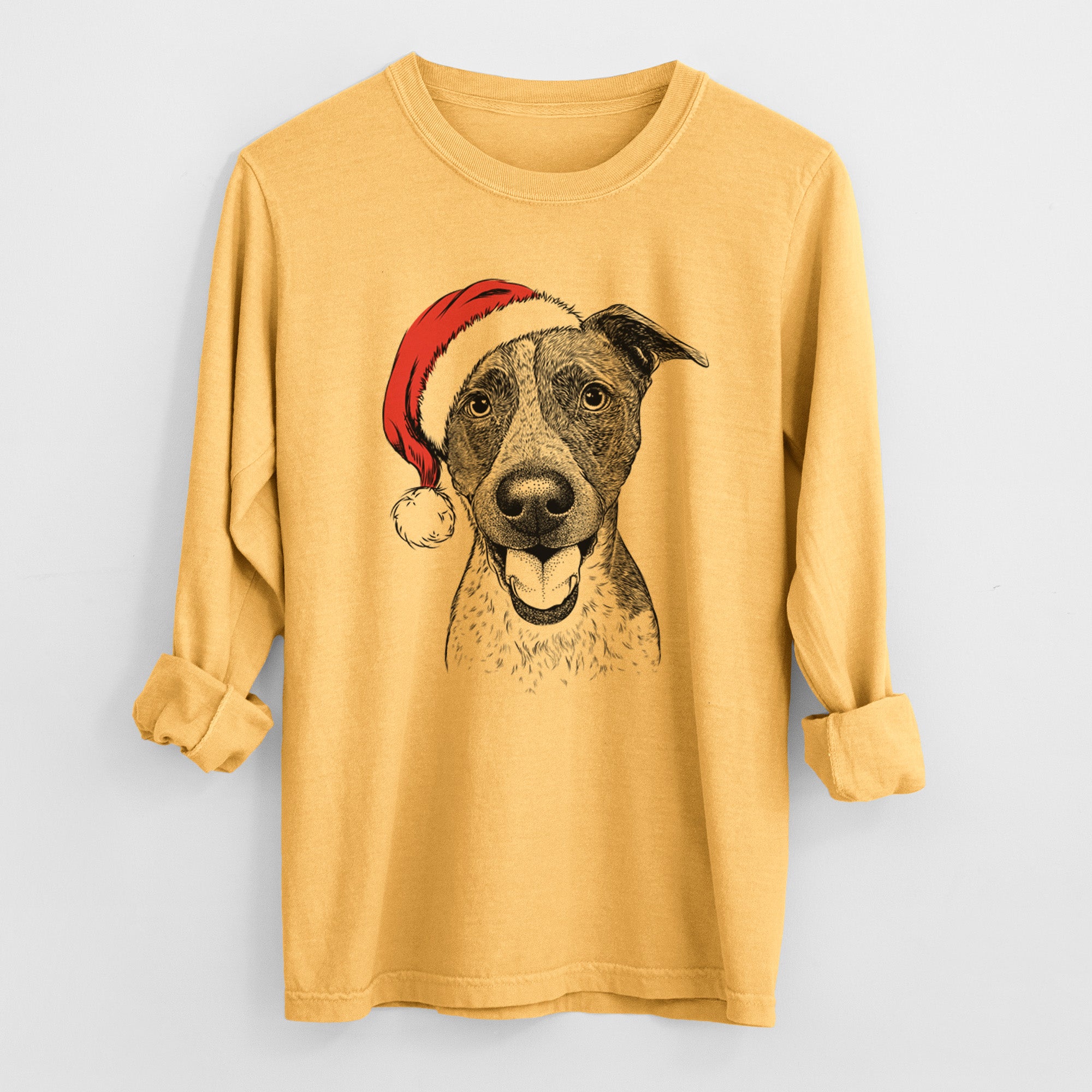 Santa Amigo the Heeler Mix - Heavyweight 100% Cotton Long Sleeve