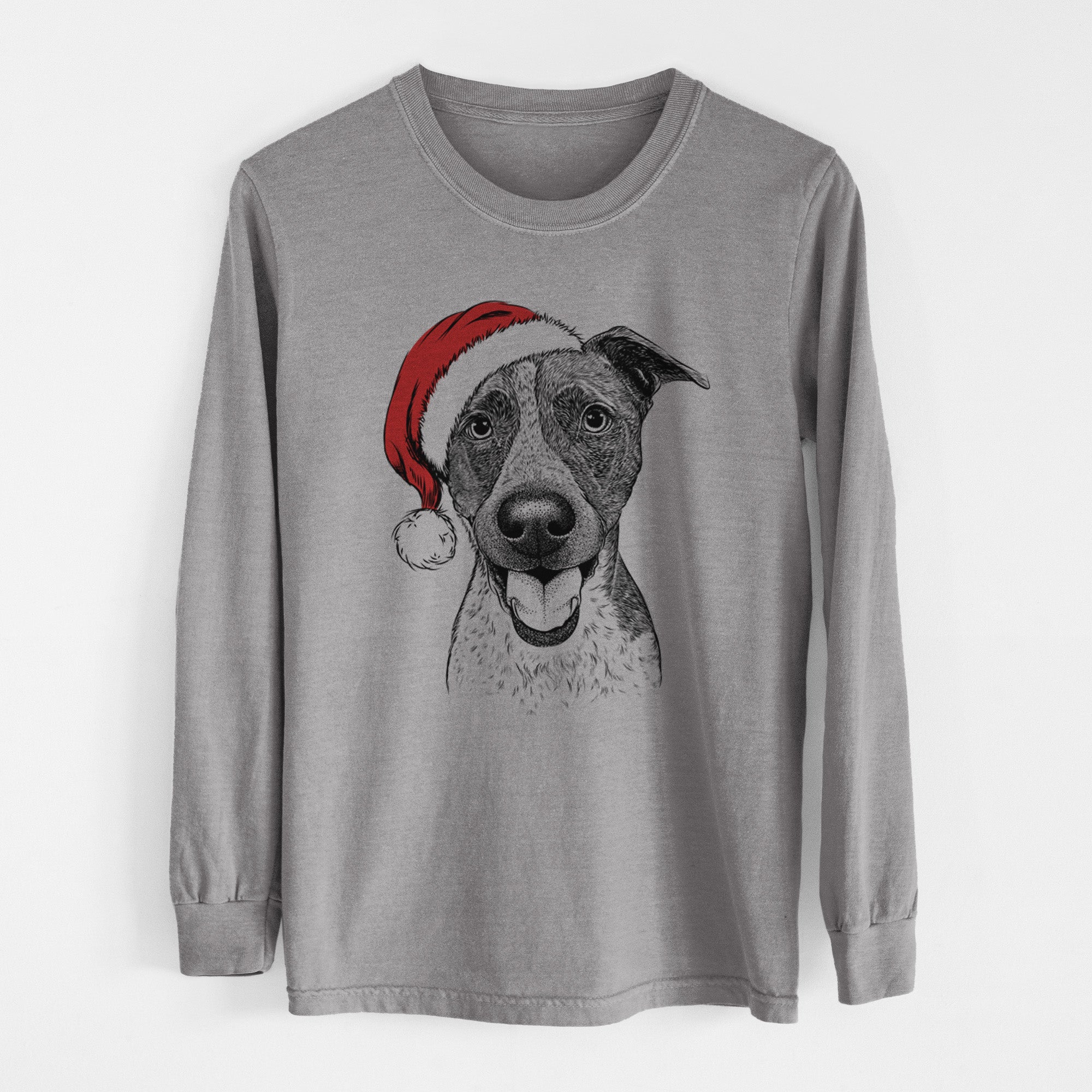 Santa Amigo the Heeler Mix - Heavyweight 100% Cotton Long Sleeve