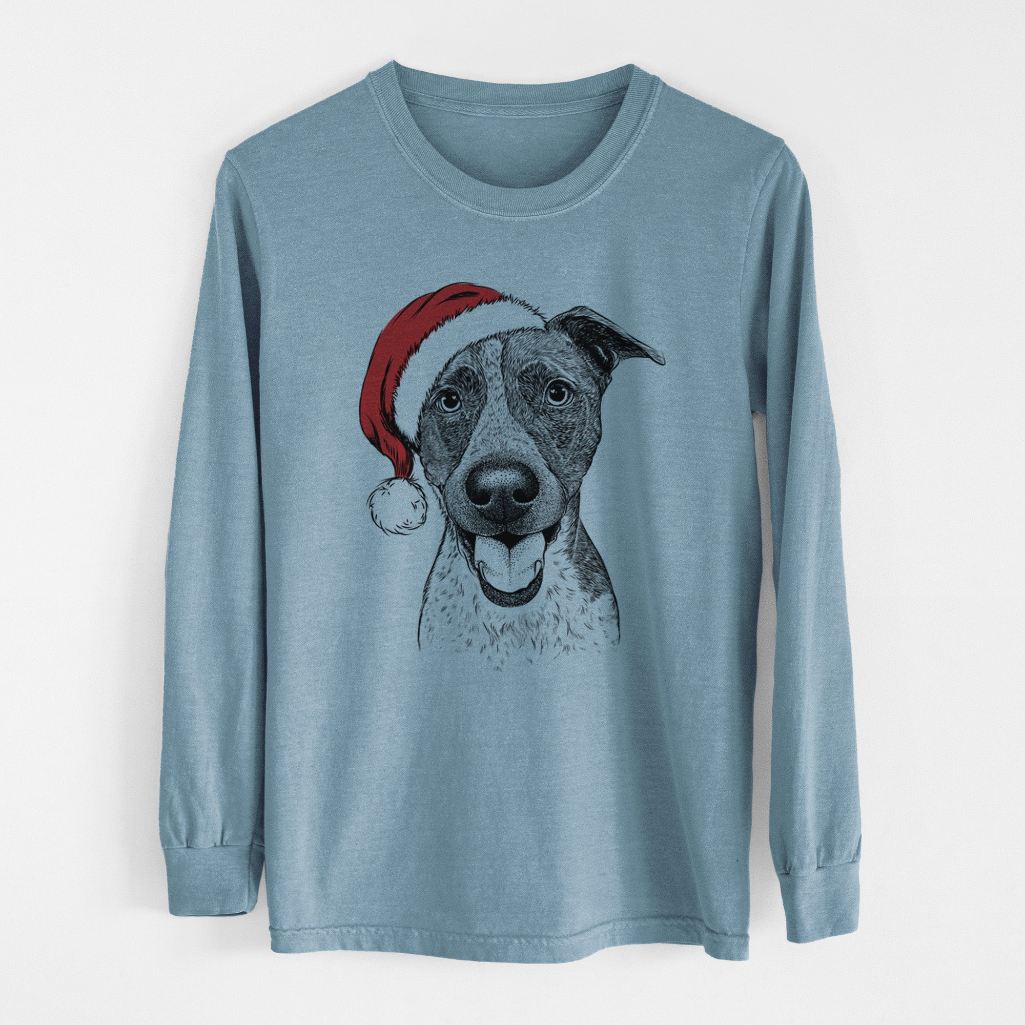 Santa Amigo the Heeler Mix - Heavyweight 100% Cotton Long Sleeve