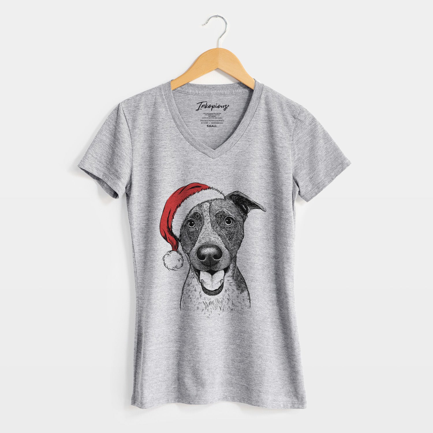 Santa Amigo the Heeler Mix - Women's Perfect V-neck Shirt