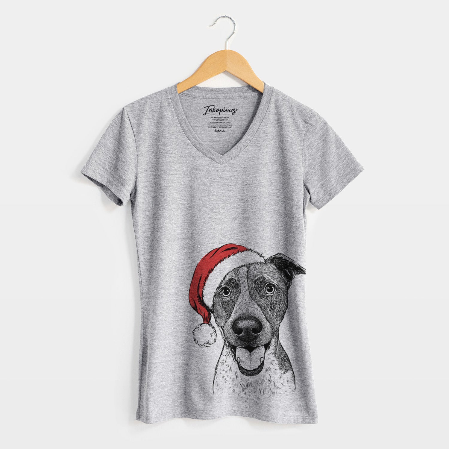 Santa Amigo the Heeler Mix - Women's Perfect V-neck Shirt