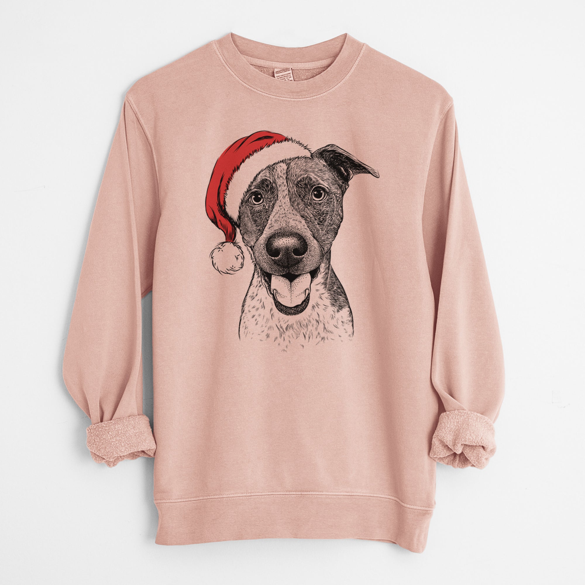 Santa Amigo the Heeler Mix - Unisex Pigment Dyed Crew Sweatshirt