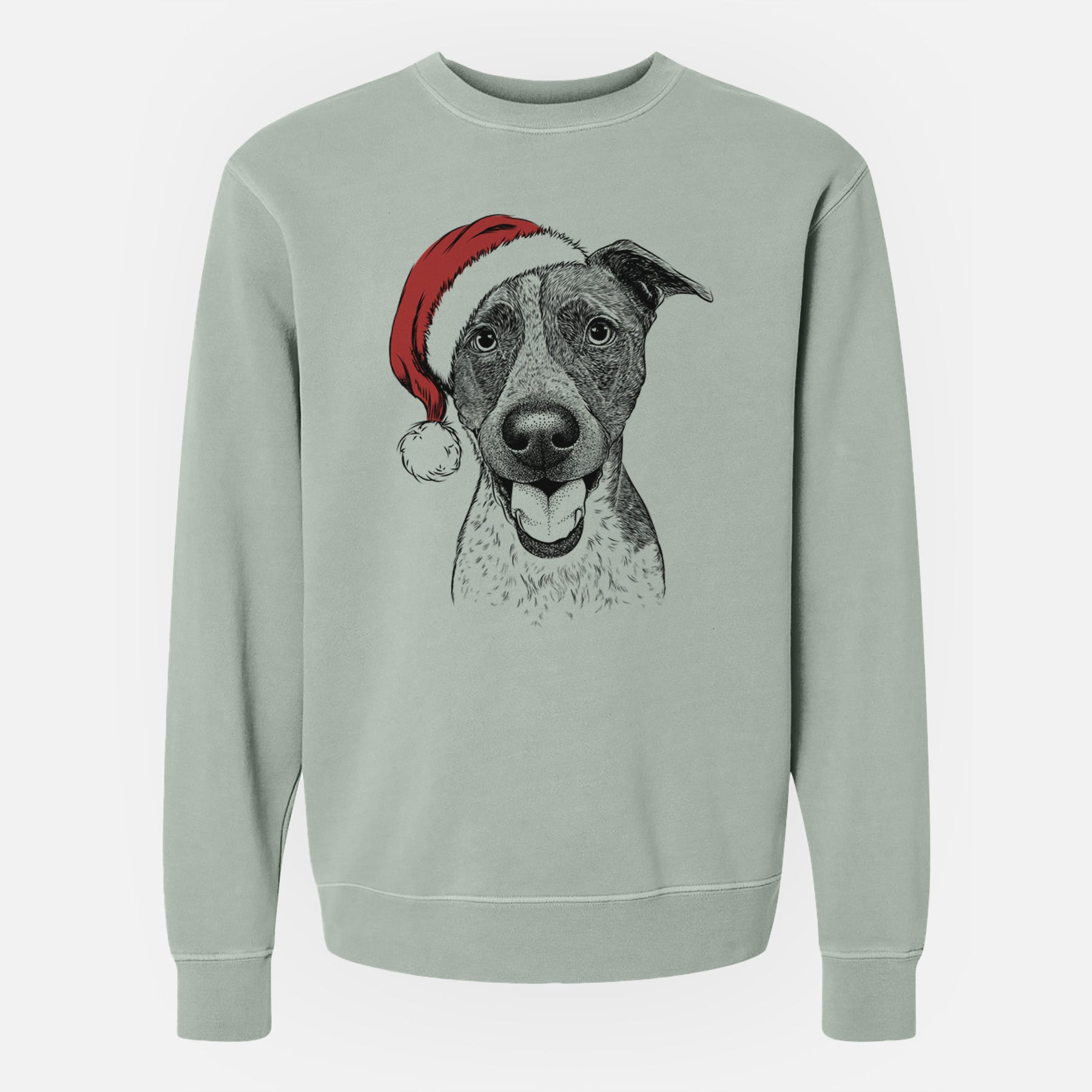 Santa Amigo the Heeler Mix - Unisex Pigment Dyed Crew Sweatshirt