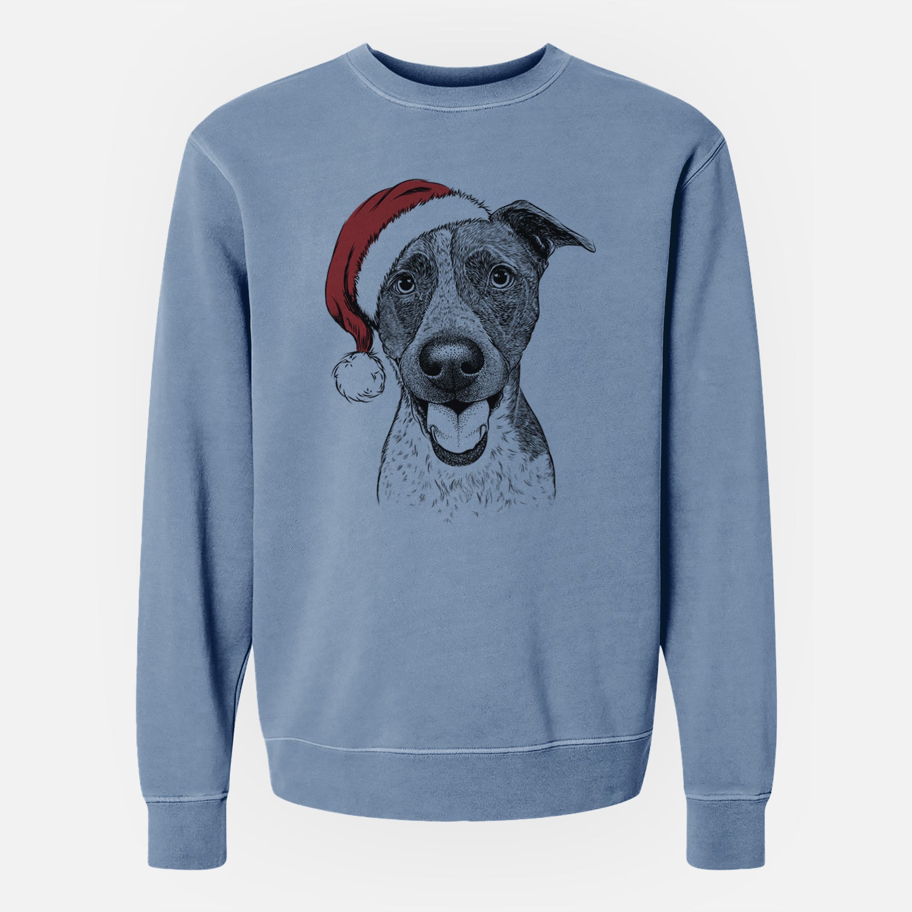 Santa Amigo the Heeler Mix - Unisex Pigment Dyed Crew Sweatshirt