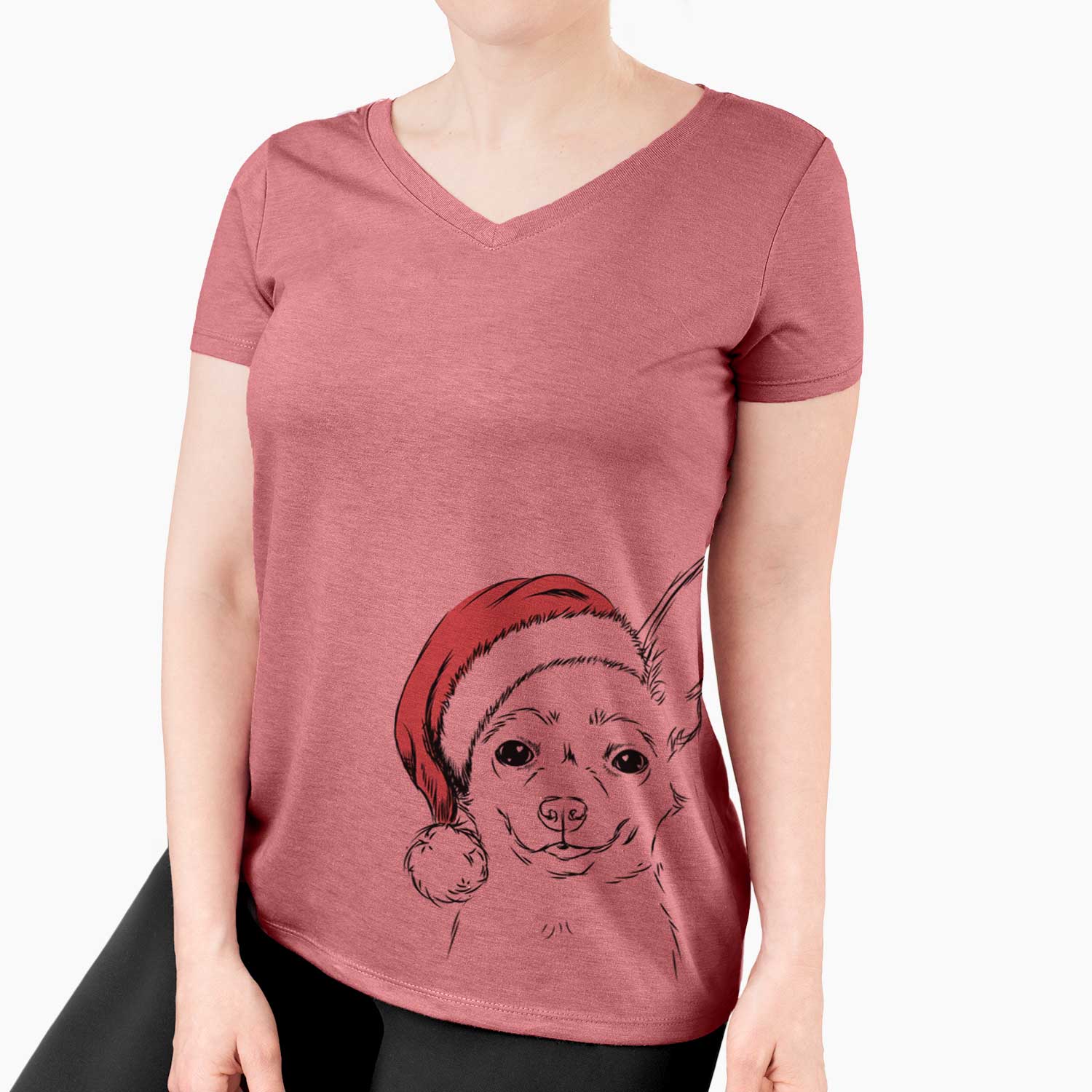 Amos the Chihuahua - Women's V-neck Shirt