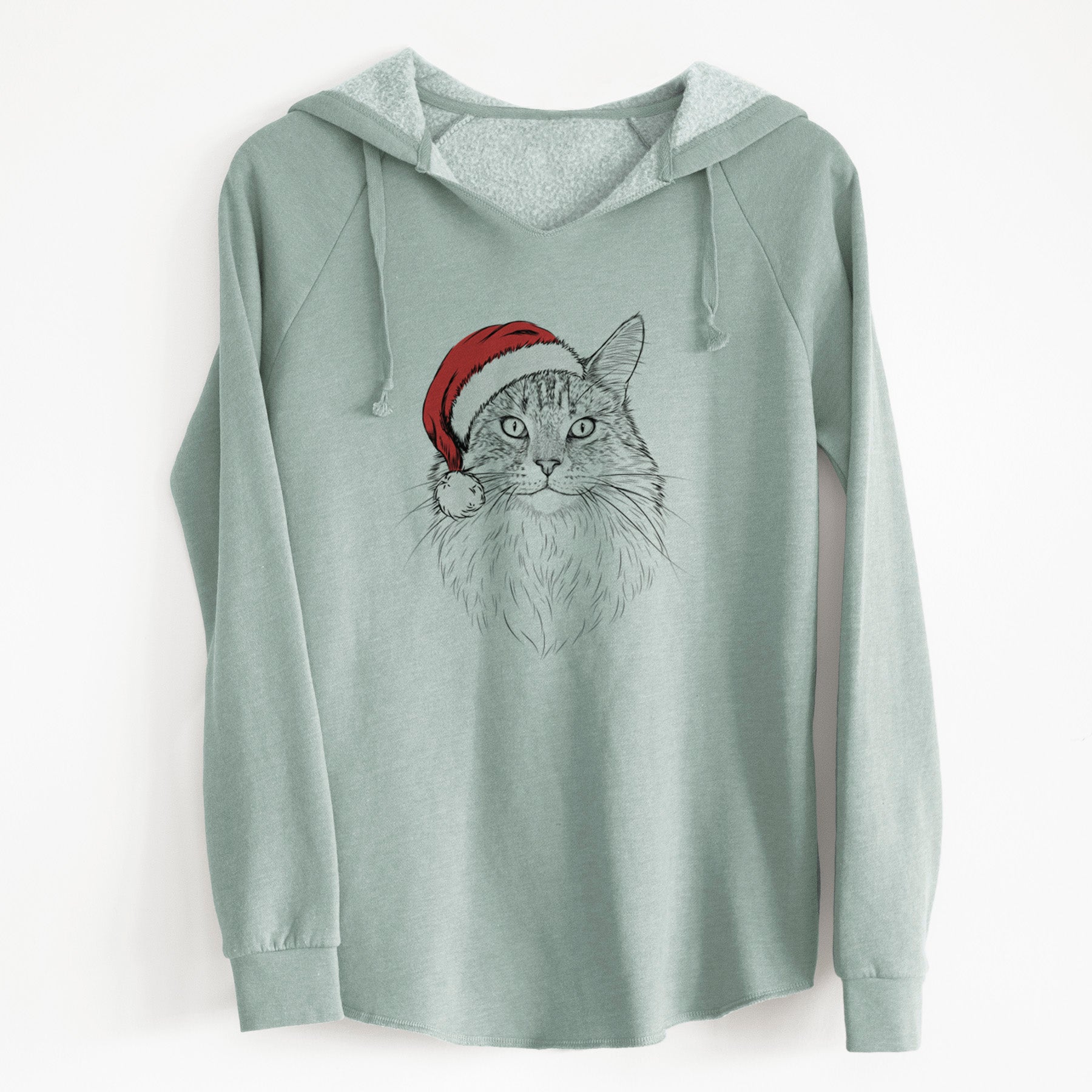 Santa Angel the Maine Coon Cat - Cali Wave Hooded Sweatshirt