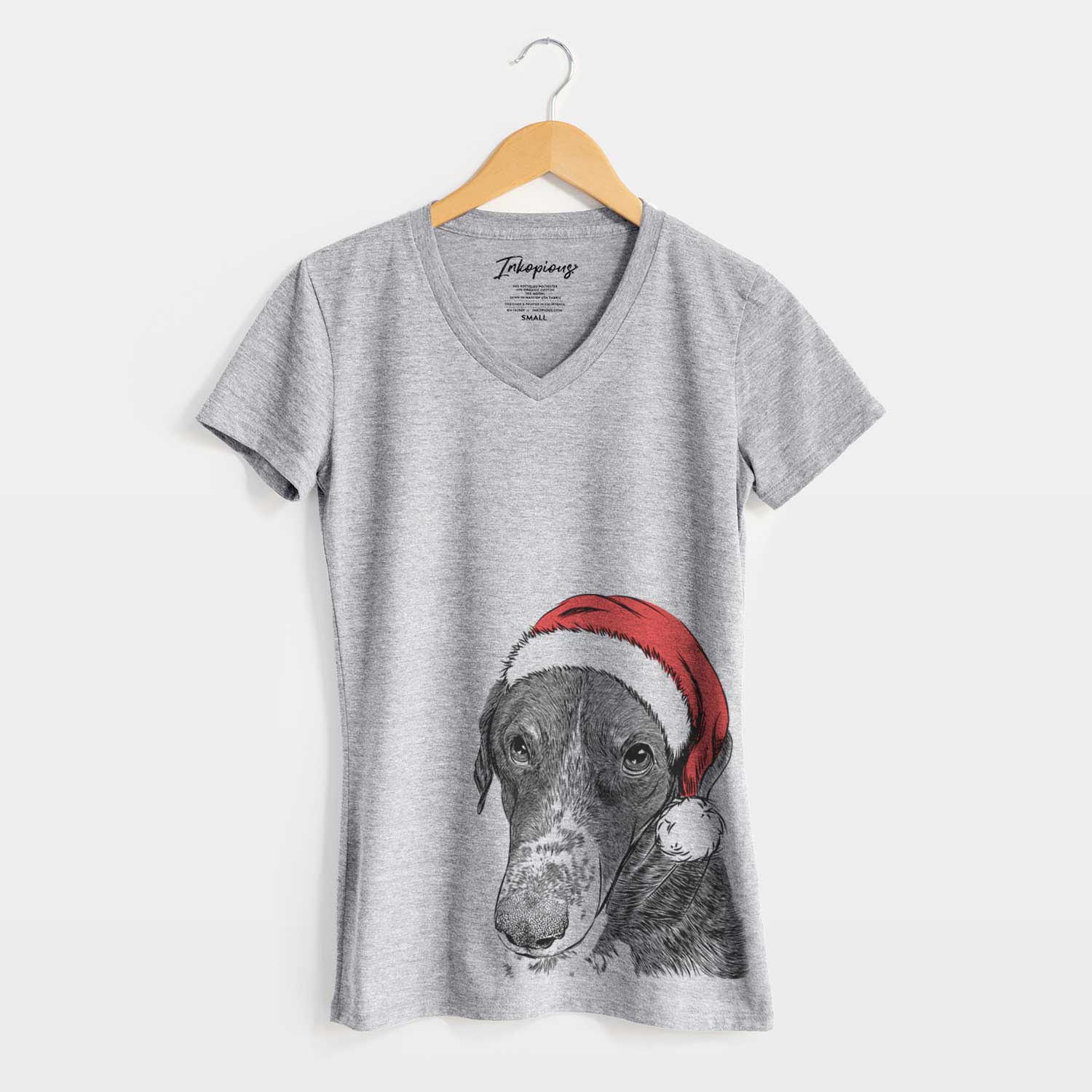 Santa Angel Orion the Mixed Breed - Women's V-neck Shirt