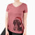 Santa Angel Orion the Mixed Breed - Women's V-neck Shirt