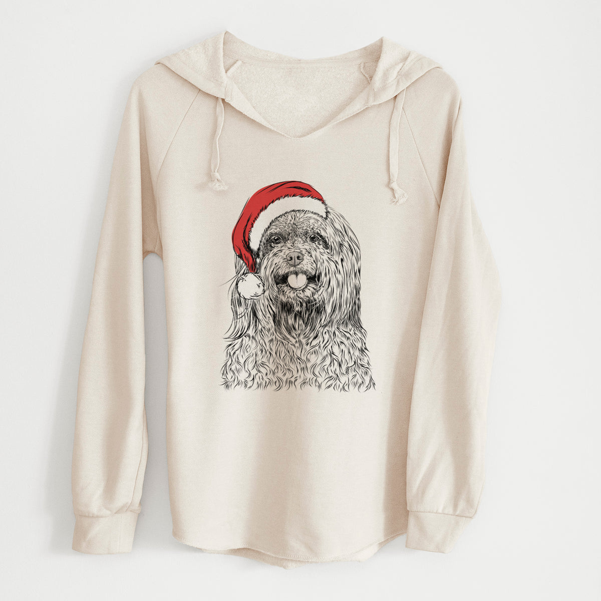 Santa Annie the Mixed Breed - Cali Wave Hooded Sweatshirt
