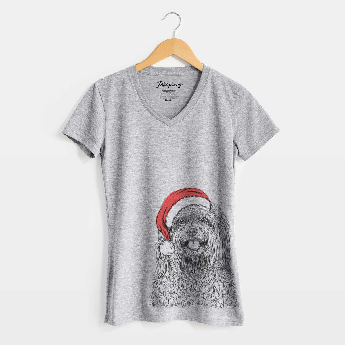 Santa Annie the Mixed Breed - Women's V-neck Shirt