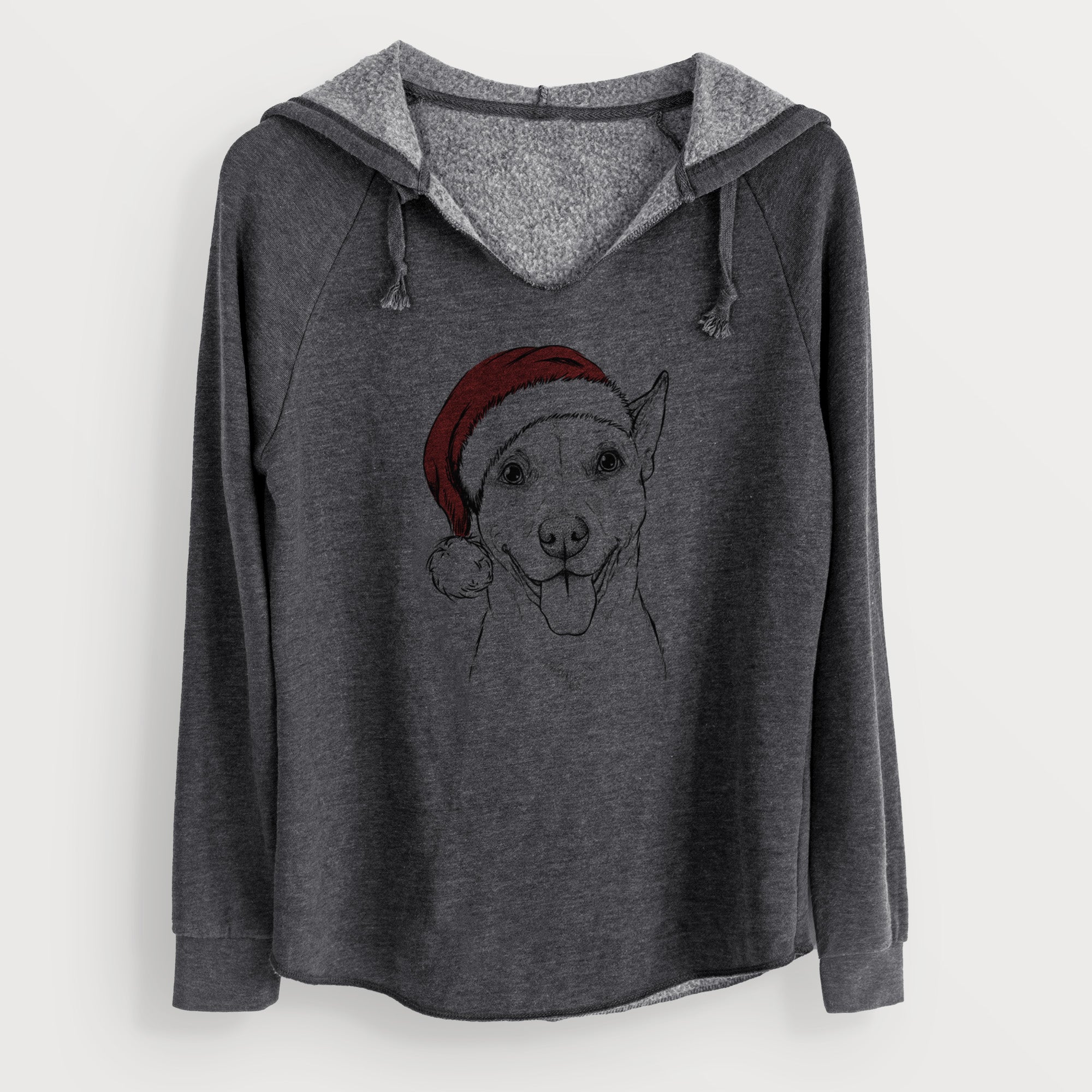 Santa Annie Belle the Pitbull Mix - Cali Wave Hooded Sweatshirt