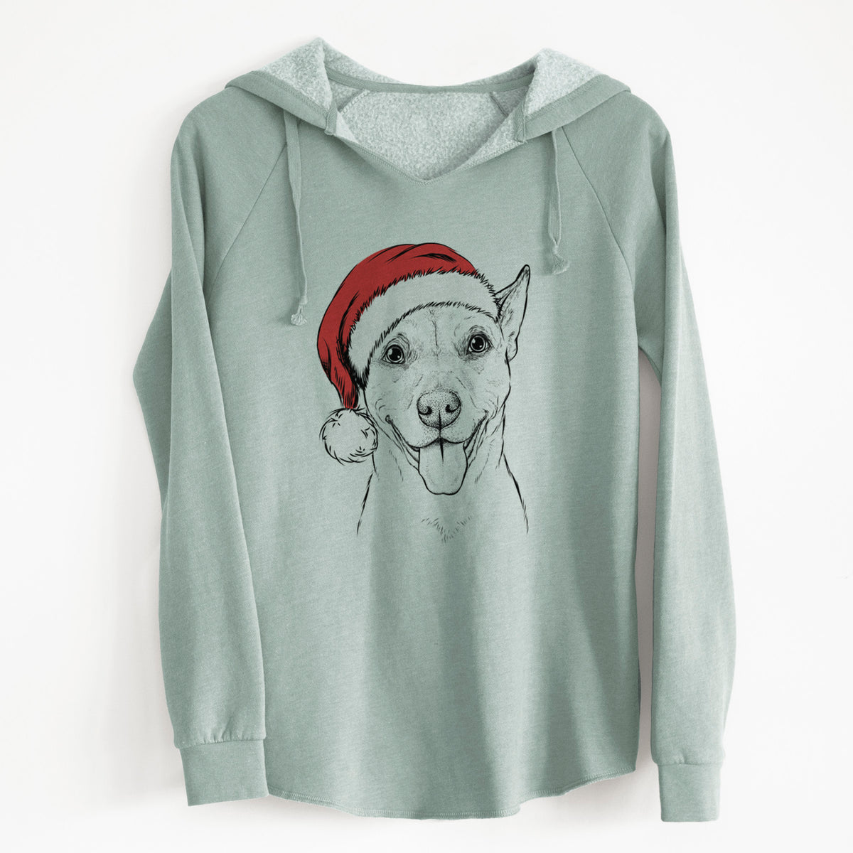 Santa Annie Belle the Pitbull Mix - Cali Wave Hooded Sweatshirt