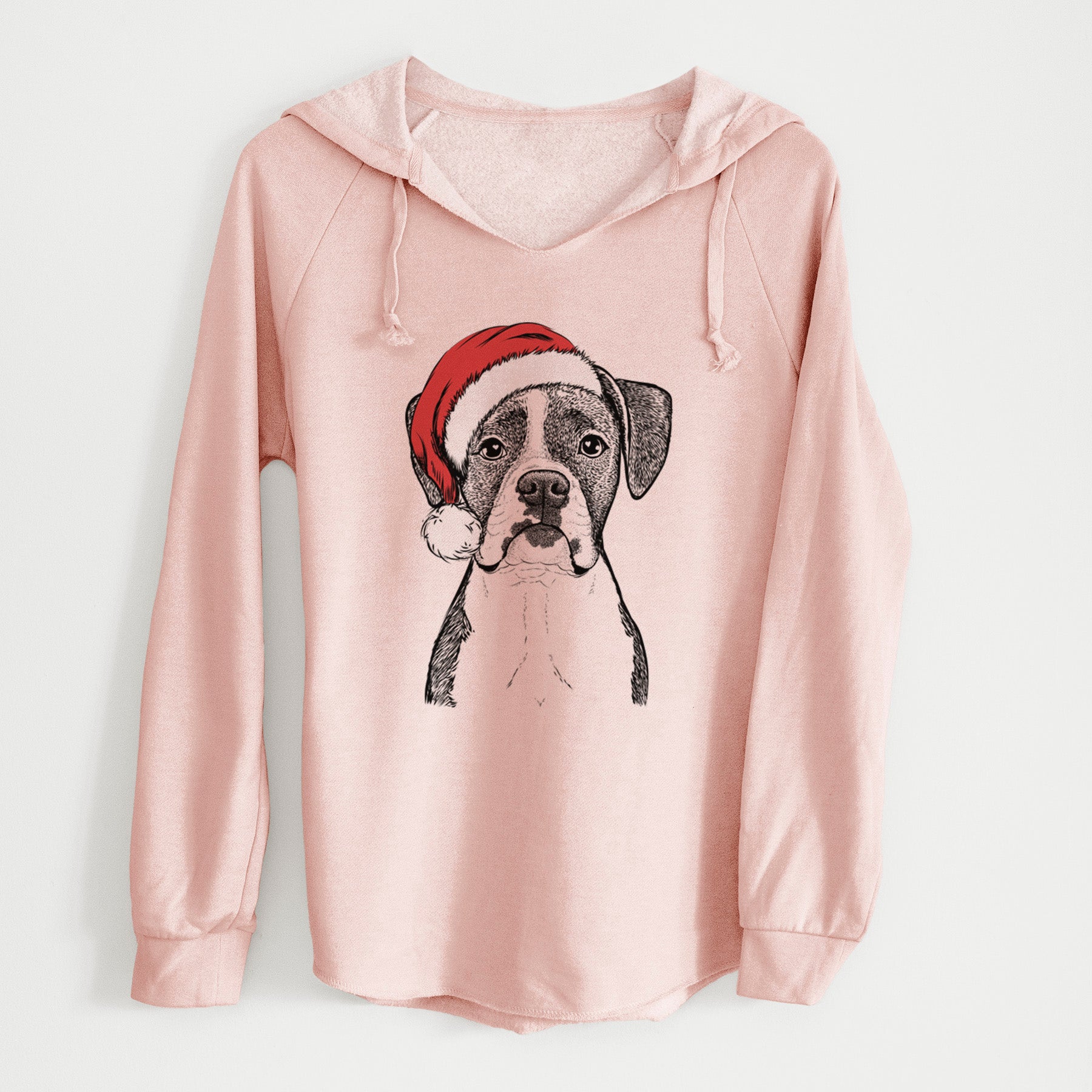 Santa Annie the Boxer - Cali Wave Hooded Sweatshirt