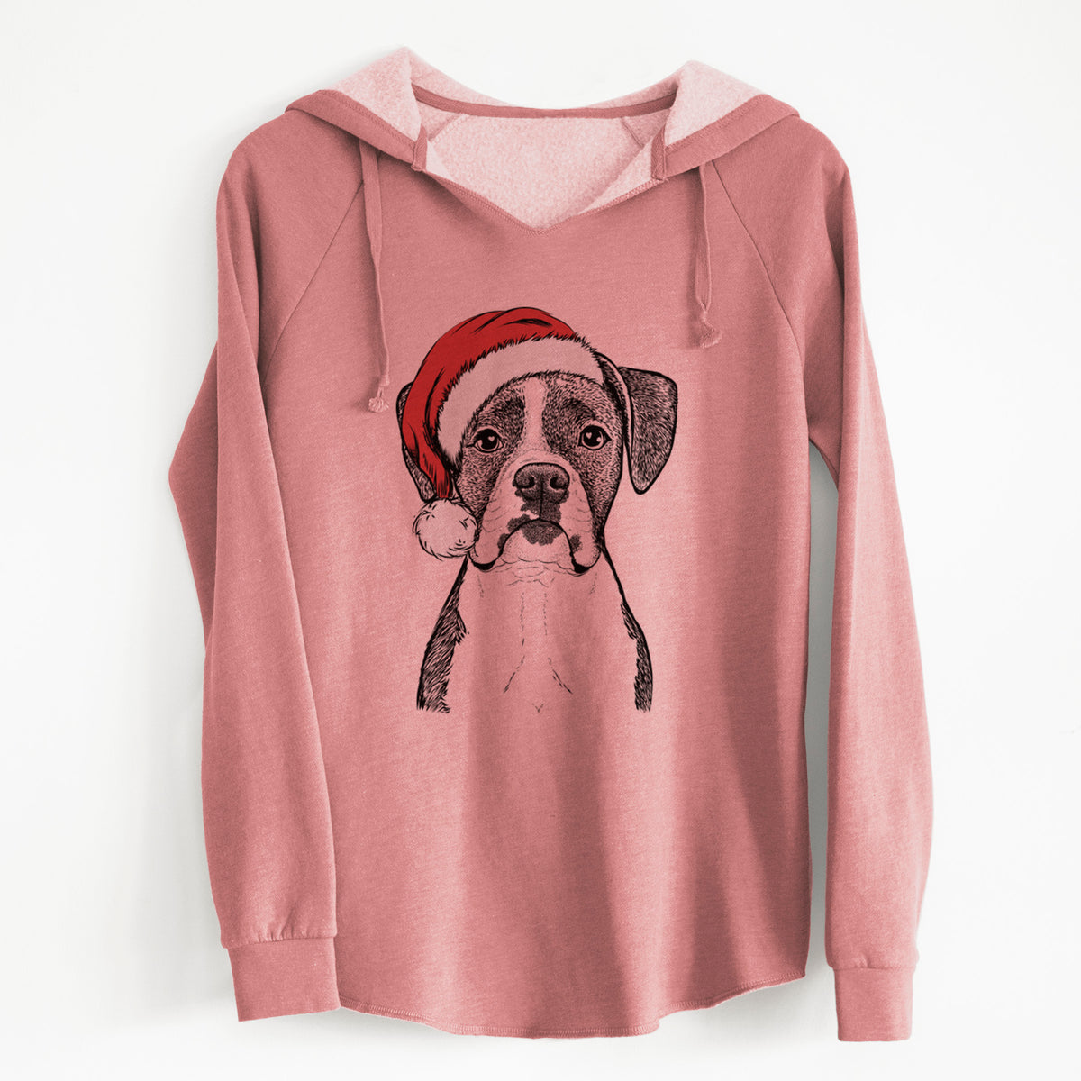 Santa Annie the Boxer - Cali Wave Hooded Sweatshirt