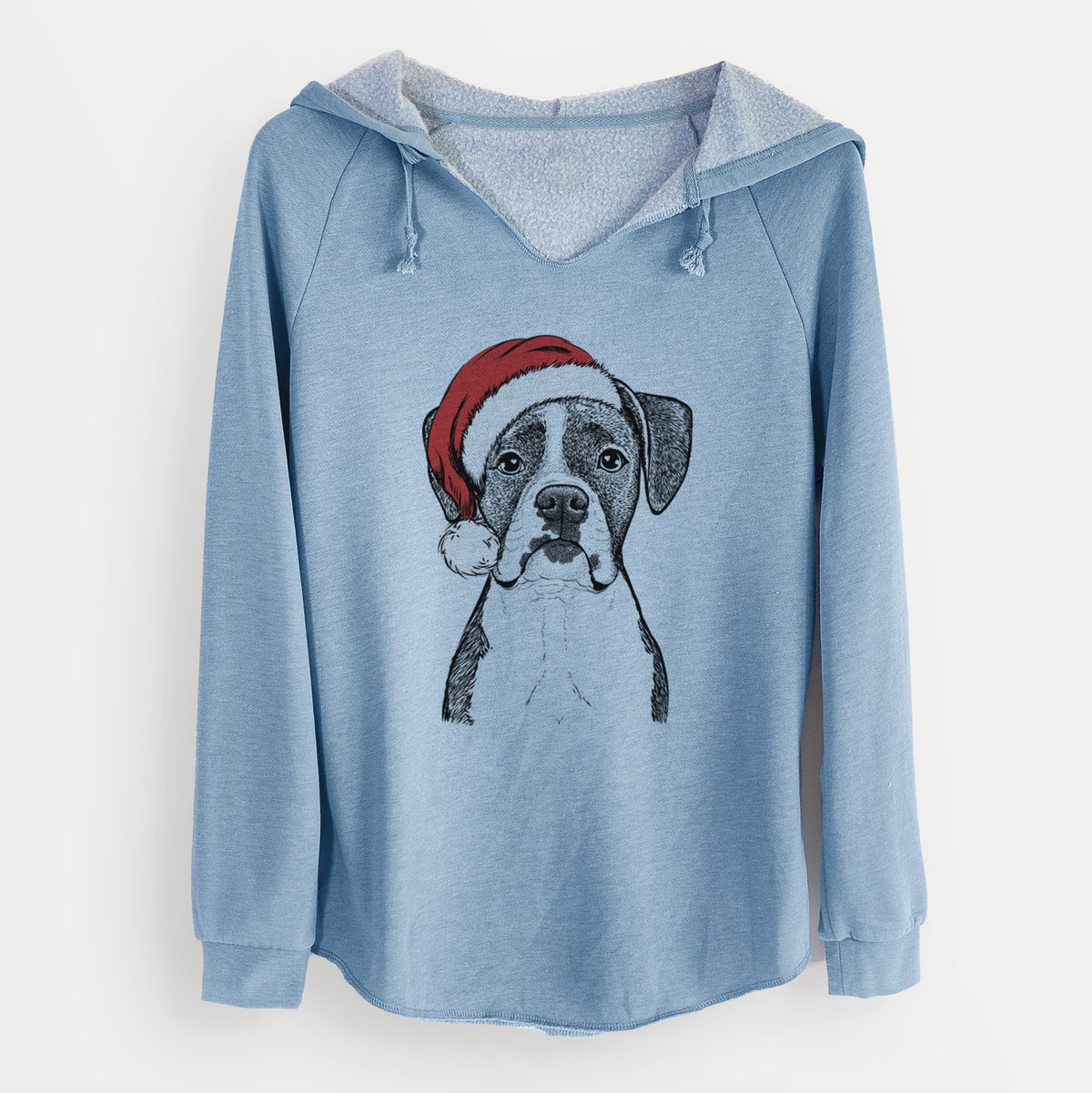 Santa Annie the Boxer - Cali Wave Hooded Sweatshirt